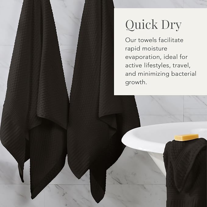 NY Loft 100% Cotton Hand Towel 6 Pack Hand Towel Set | Super Soft & Absorbent - Image 3