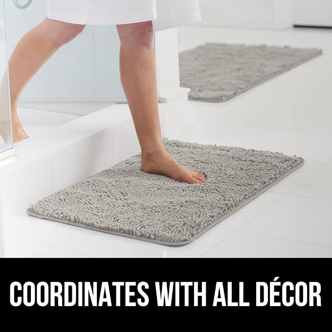 GORILLA GRIP Bath Rug Mat 30x20, Soft Absorbent Chenille, Quick Dry Microfiber - Image 9
