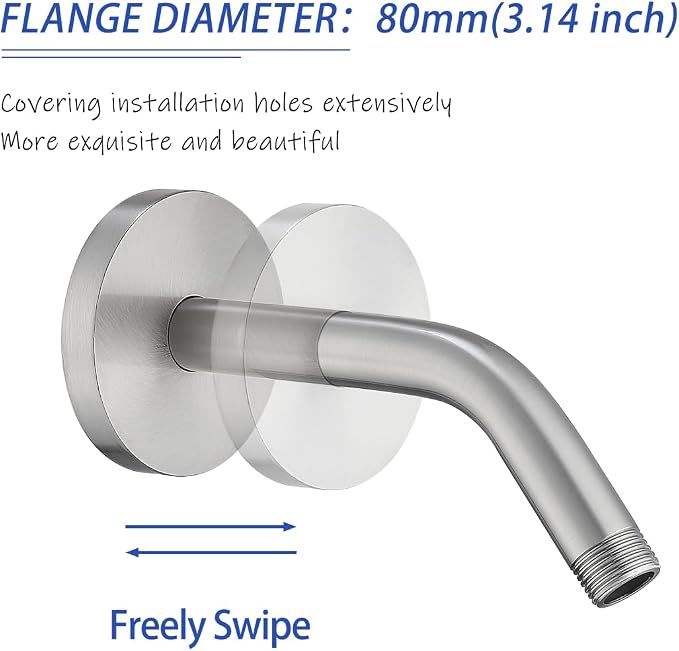Wall Mounted Shower Arm Extension Head Holder Stainless Stee - Image 5