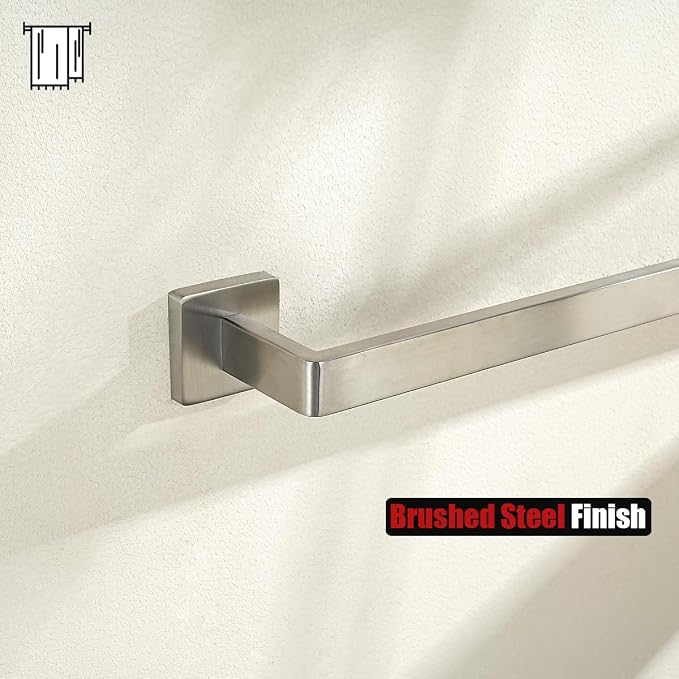 JQK Brushed Towel Bar, Rounded Edges 26.41 Inch Towel Rack, 304 Stainless Steel - Image 4