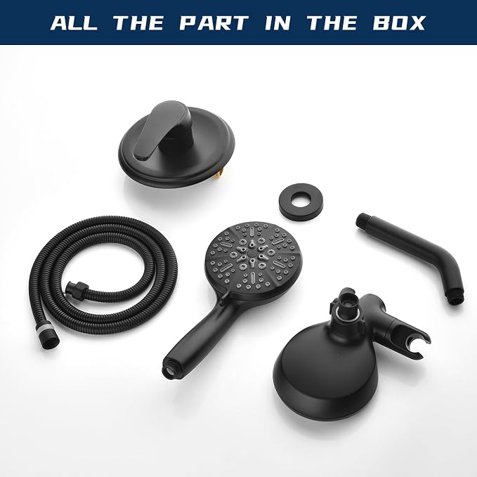 Dual Shower Faucet Set High Pressure Dual 2 in 1 Shower Combo Set Shower System - Image 7