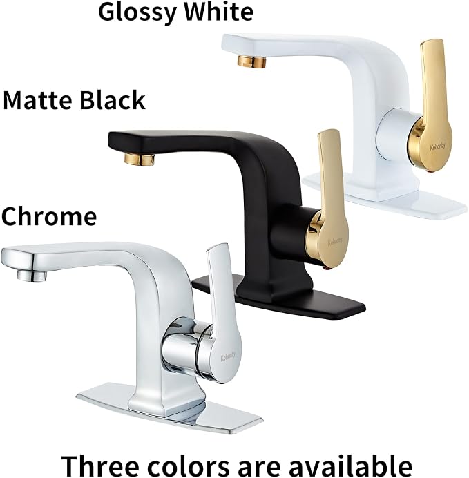 Modern Bathroom Faucet Chrome, Single Handle Commercial Bathroom Sink Faucet - Image 6