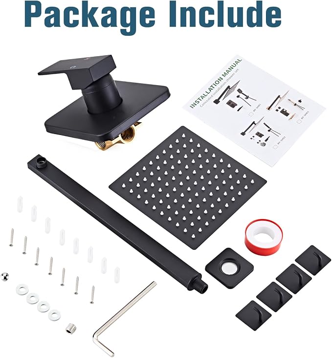 Shower Faucet Set Matte Black Complete Shower System - Image 5