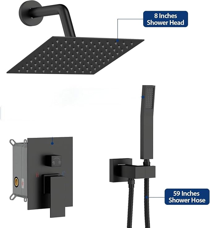 Black Shower Head Faucet - Image 7