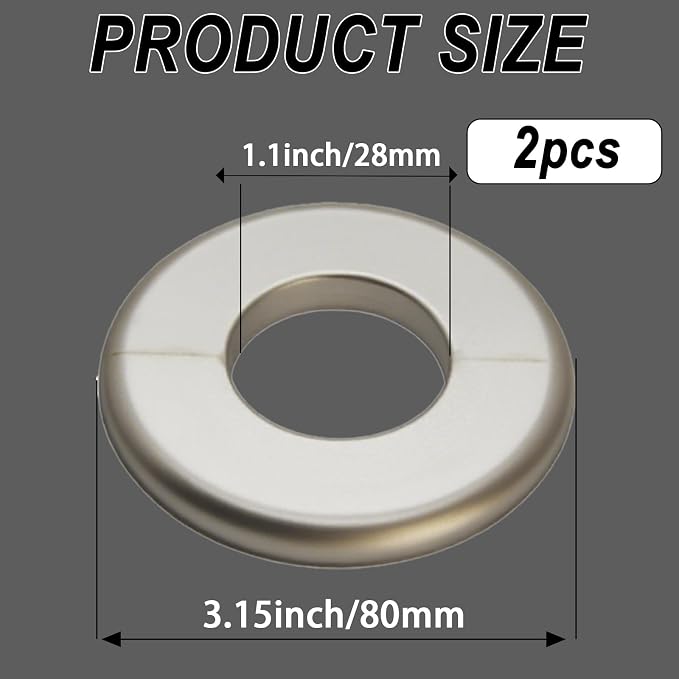 2pcs Wall Split Flange, Self-Adhesive Escutcheon Plate - Image 2