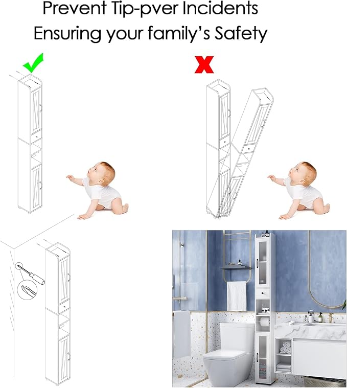 Maupvit Bathroom Storage Cabinet - Image 9