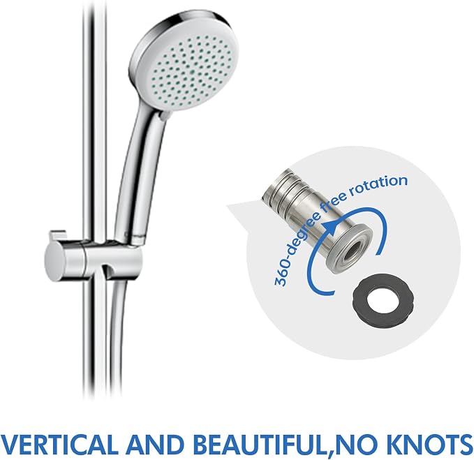 RUMOSE 118 inches Shower Hose Shower Head Extension Tube Extra Long Stainless - Image 3