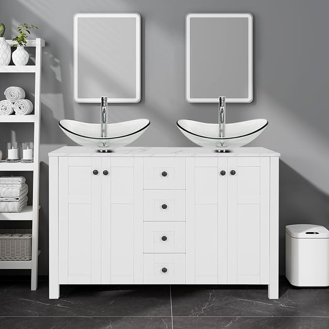48 Inch White Bathroom Vanity by Solidee