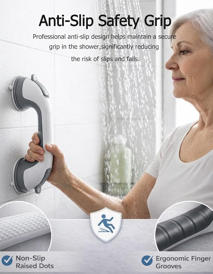 2 Pack Grab Bars for Bathtubs and Showers, Shower Handles for Elderly Seniors - Image 3