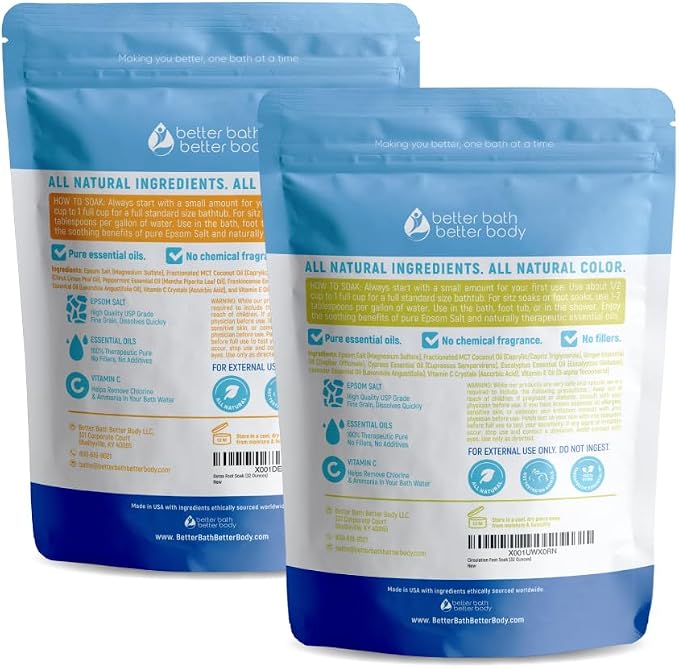 2 Pack Foot Soak Salts Bundle for DIY Foot Spa - Image 2
