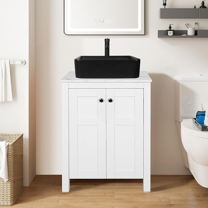 24 Inch White Bathroom Vanity by Solidee