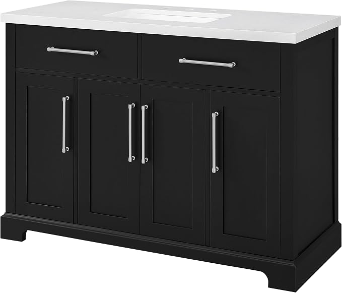 Clara Black 48-Inch Single Bathroom Vanity - Image 3