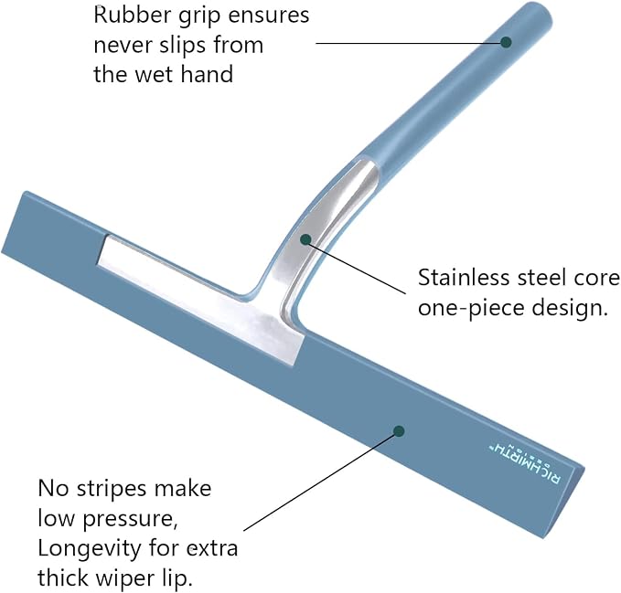 Large Shower Squeegee for Glass Doors, Richmirth 11 Inch Squiggy for Shower - Image 3