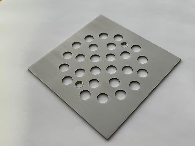 4-1/4 Inch Screw-in Square Floor Drain Cover Replacement Shower Grates - Image 3