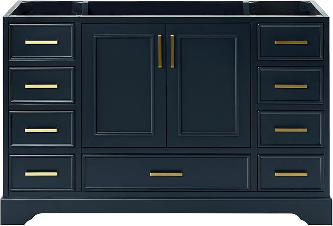 ARIEL Stafford 54" Midnight Blue Bathroom Vanity Base Cabinet, Single Sink by Ariel
