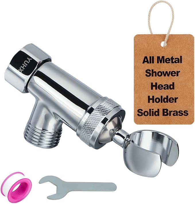 Shower Head Holder All Metal, Brass Adjustable Shower arm Bracket by Unknown