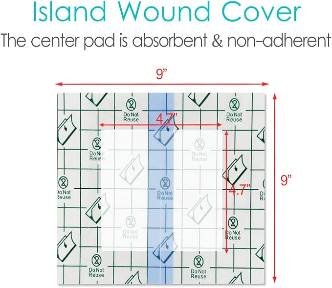 25 Pcs Waterproof Dialysis Catheter Shower Cover + Non-Stick Center Pad - Image 4
