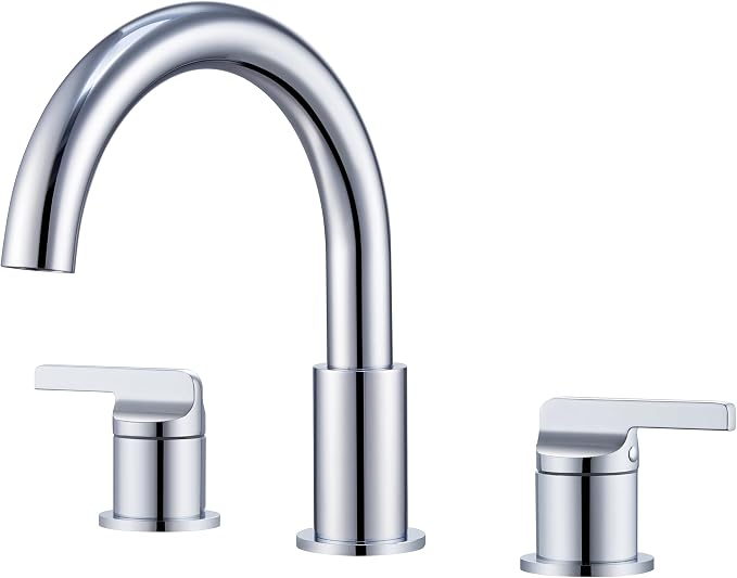 SITGES Chrome High-Arc Bathtub Faucet, Solid Brass, 2-Handle Deck Mount Tub by SITGES