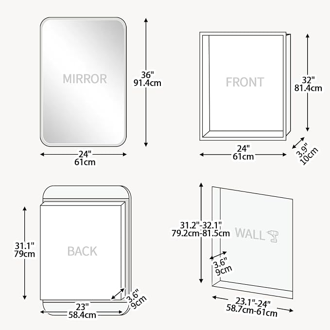 Rectangle Medicine Cabinet - Image 2