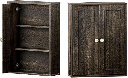 Rustic Bathroom Medicine Cabinet, Over The Toilet Wall Storage by Loniko