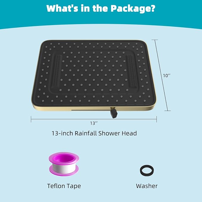 Hibbent 5 Spray Modes Shower Head, Large Rainfall Showerhead - Image 9