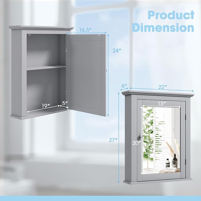 Safeplus Grey Medicine Cabinet - Image 3