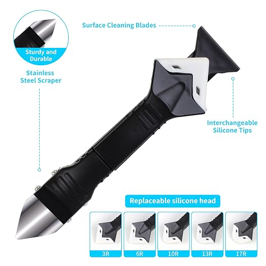 11Pcs Silicone Caulking Tools 3 in1 Grout Removal Tool&Grout Remove Scraper - Image 3