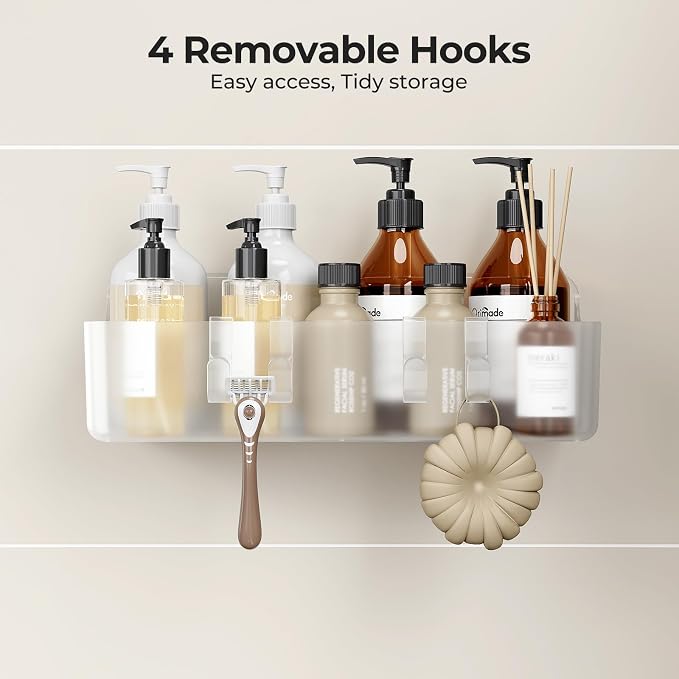 Orimade Shower Caddy 4-Pack, No-Drill Adhesive Shelves - Image 9
