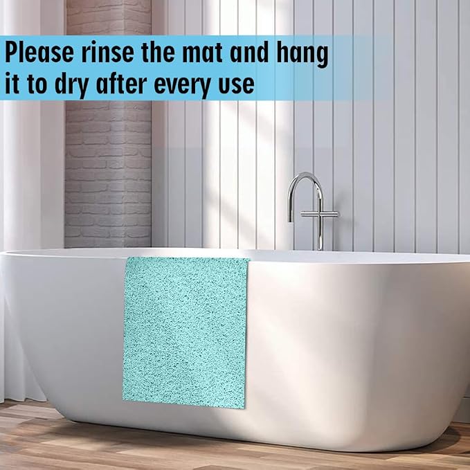 godehone Shower Mats Non Slip Without Suction Cups, PVC Loofah Bathroom Mats - Image 6