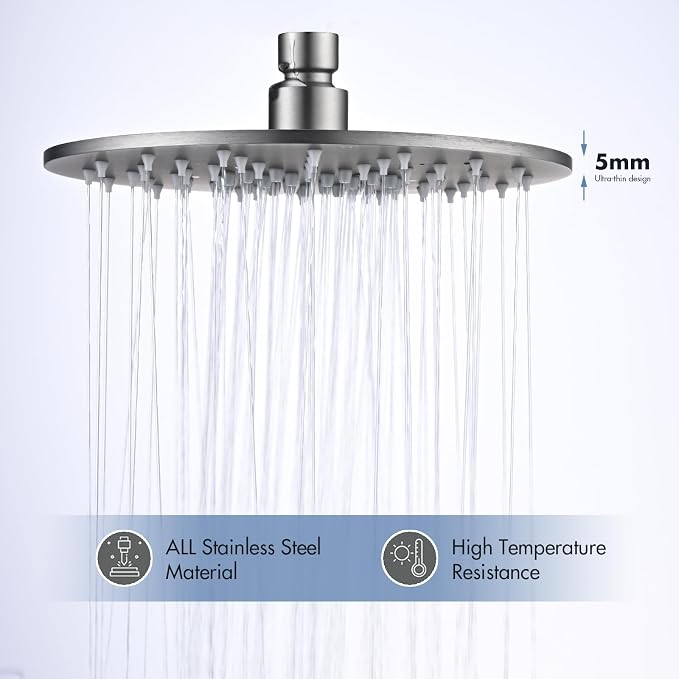 Rainfall Shower Head, MEDIOMI Rain Shower Head Set - Image 6