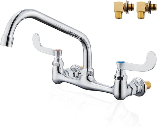 Wall Mount Commercial Sink Faucet Long Handles Wall Mounted Kitchen Faucet 8 by Favorpo