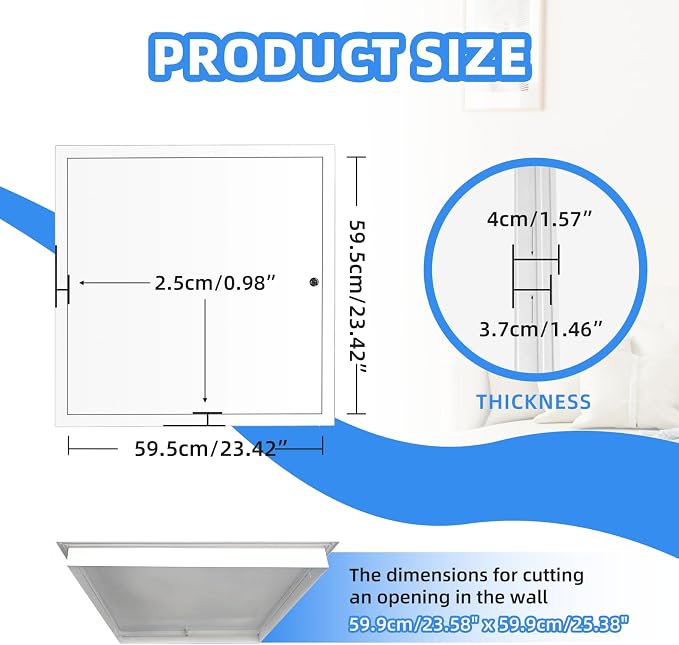 24" x 24" Metal Access Panel, 1MM Thickened Access Panel - Image 2