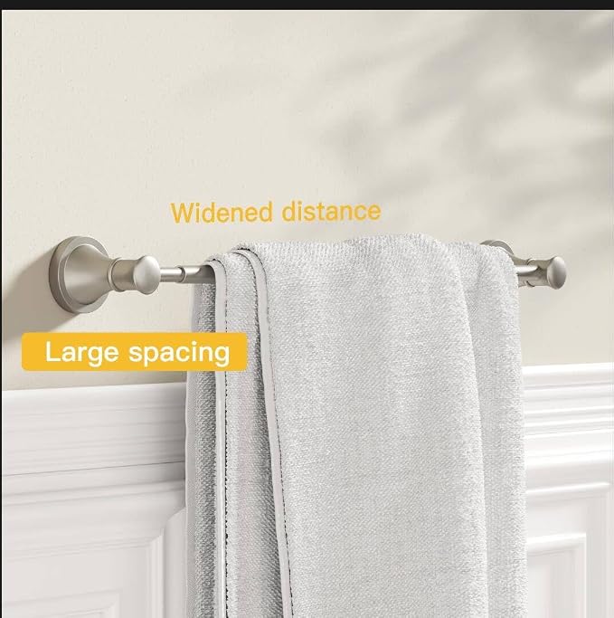 BESy Adjustable 16 to 26 Inch Bath Towel Bar Rack - Image 7