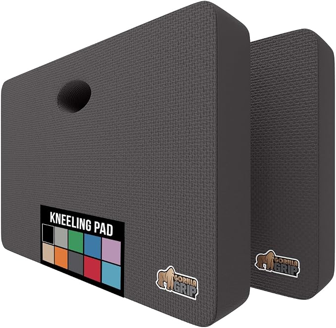 GORILLA GRIP Extra Thick Patent Pending Soft Foam Kneeling Pad, 2 PK, by GorillaGrip