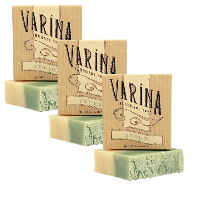Natural Cucumelon Bar Soap by VarinaHandmadeSoap