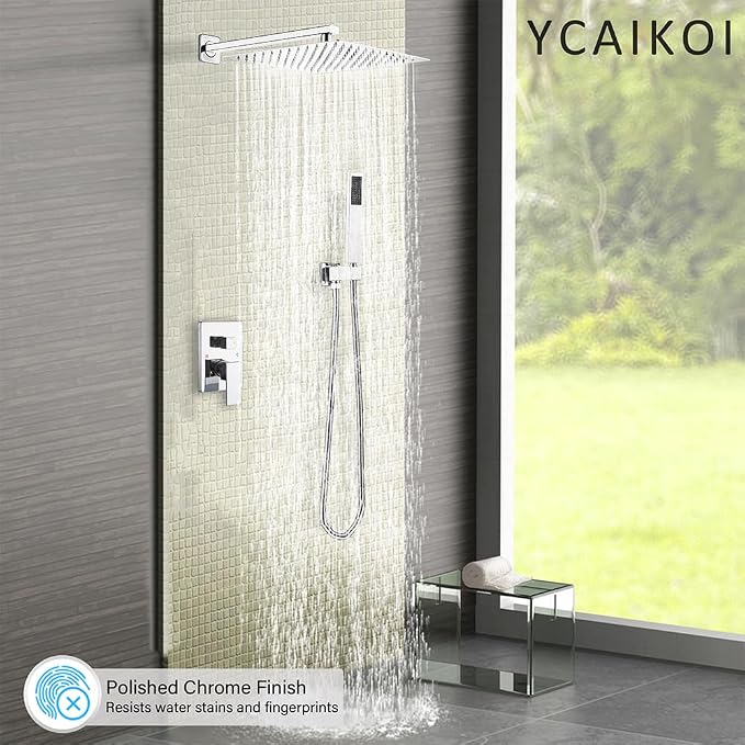 Shower Faucet Set Complete, Wall Mount Shower System - Image 2