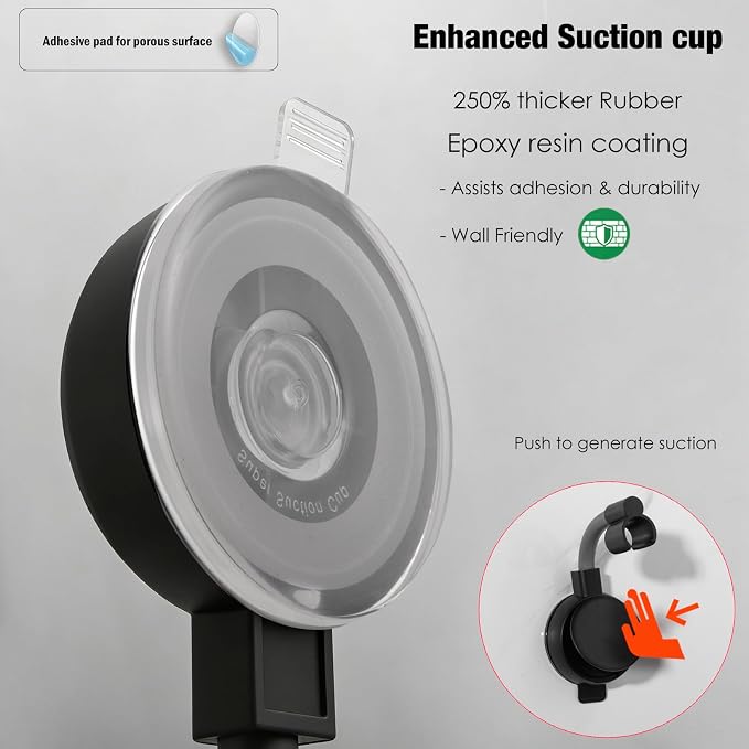 Suction Cup Handheld Shower Head Holder - Image 4