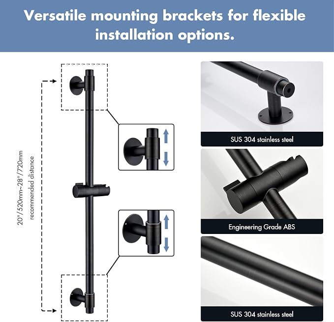 Adjustable Shower Slide Bar - Image 3