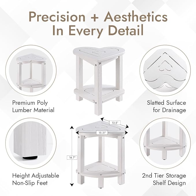 Corner Shower Stool for Inside Shower - Image 2