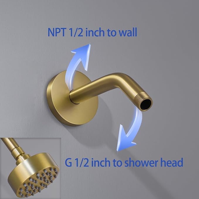 Wall Mounted Shower Arm Extension Head Holder Stainless Stee - Image 4