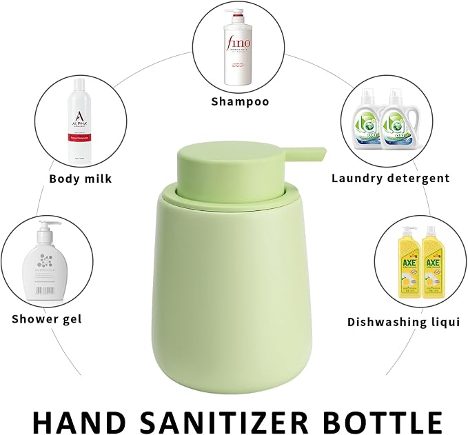 Soap Dispenser Ceramic with Easy-to-Press Pump Hand Lotion Liquid Dispenser - Image 4