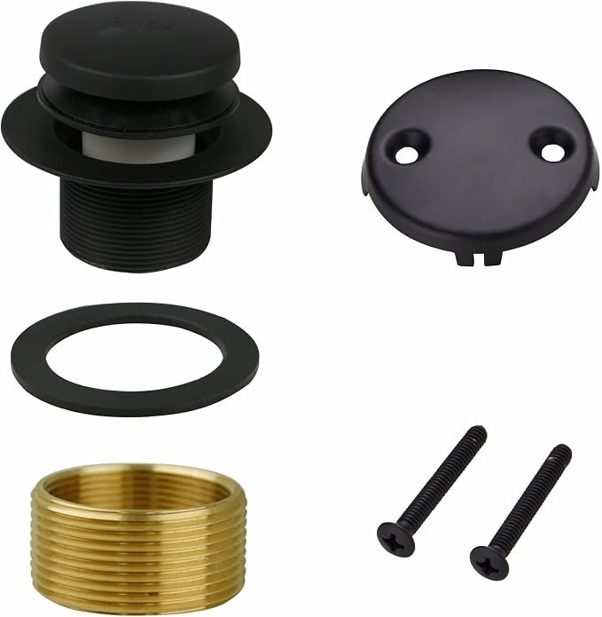 Black Bathtub Drain Tip Toe Tub Conversion Kit, Replacement Bath Tub Drain Trim by WELSANGREENHOME