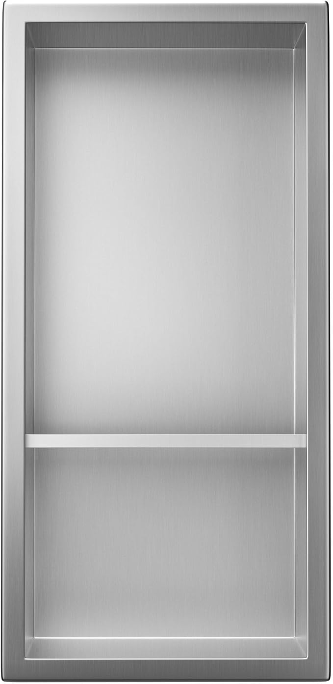 Stainless Steel Shower Niche 18"× 8" Brushed - Image 7