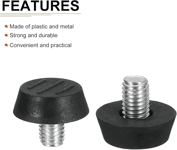 M8x10x22mm Screw on Furniture Glide Leveling Feet - Image 3