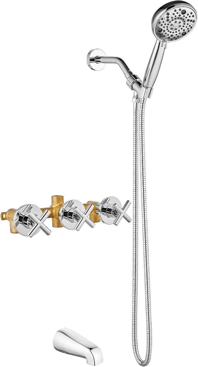 Aolemi 3 Handles Tub Shower Faucet Set by Aolemi