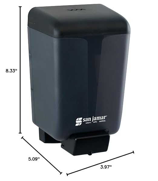 San Jamar Classic Plastic Manual Soap Dispenser, Hand Sanitizer Dispenser - Image 7
