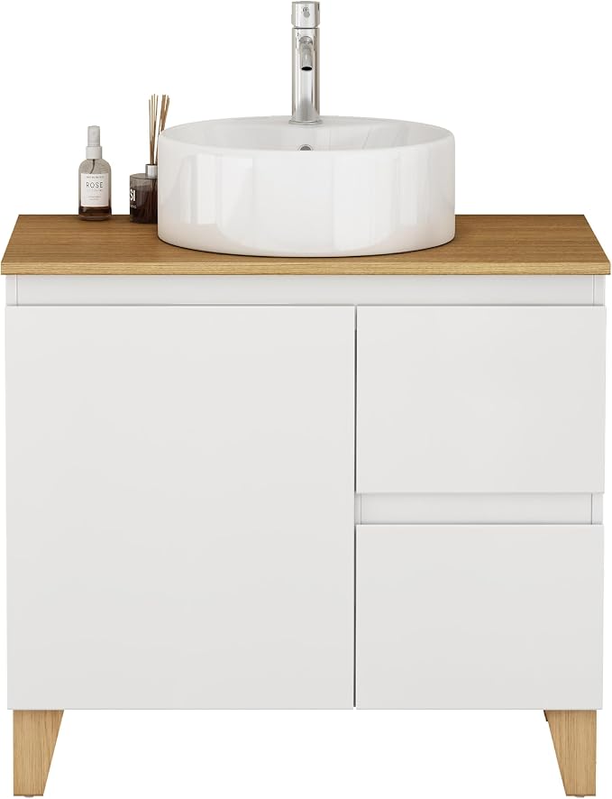 31.5-Inch Bathroom Vanity with Ceramic Sink Combo, Freestanding Bathroom - Image 7
