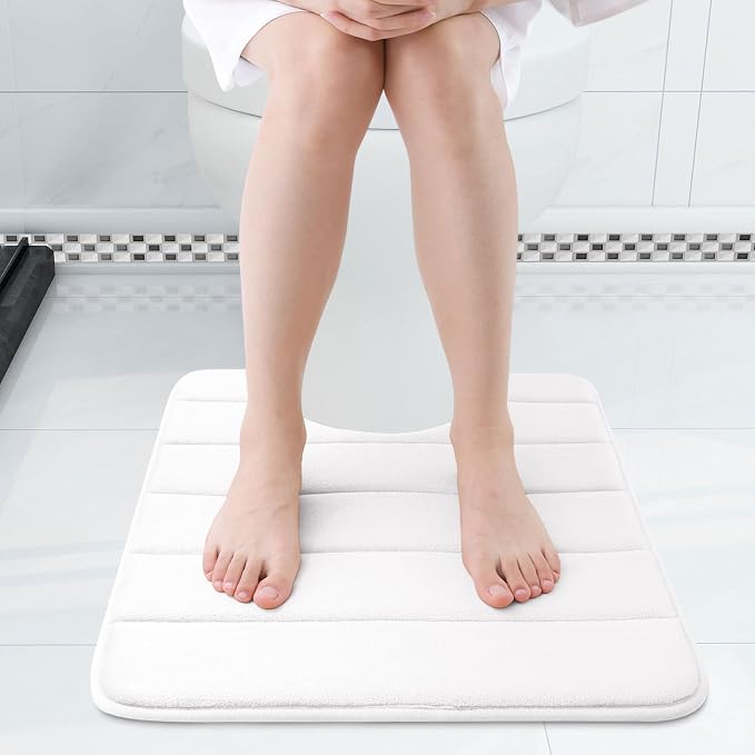 Buganda Memory Foam U-Shaped Contour Toilet Rugs, Non Slip Absorbent, Thick - Image 3