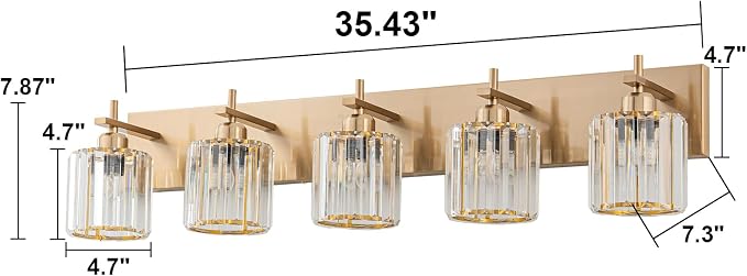 Modern Crystal Bathroom Vanity Lights, Crystal Wall Lighting - Image 3