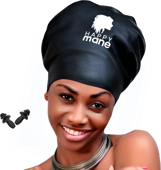 Silicon Swim Cap for Braids and Dreadlock by HAPPYMANE